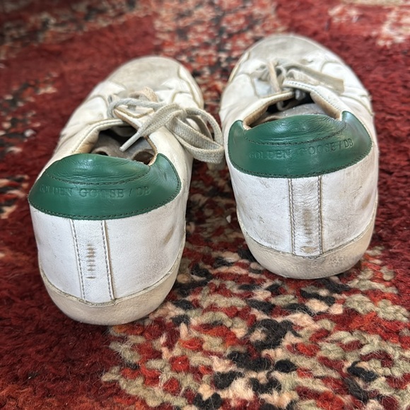 White and Green Golden Goose Sneakers - Picture 7 of 7